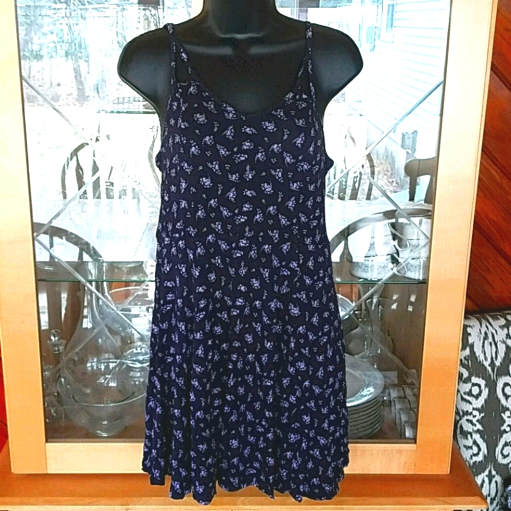 Dark purple floral dress
